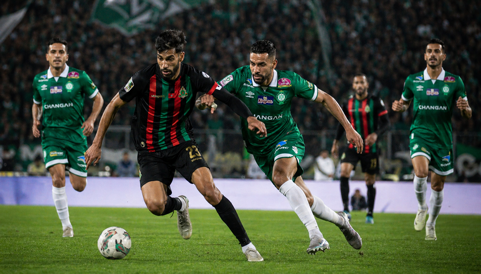 مباراة الجيش الملكي والرجاء الرياضي بث مباشر اليوم في الدوري المغربي